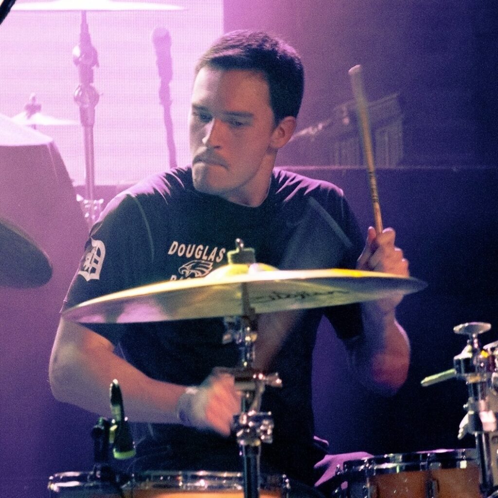 Dustin playing drums